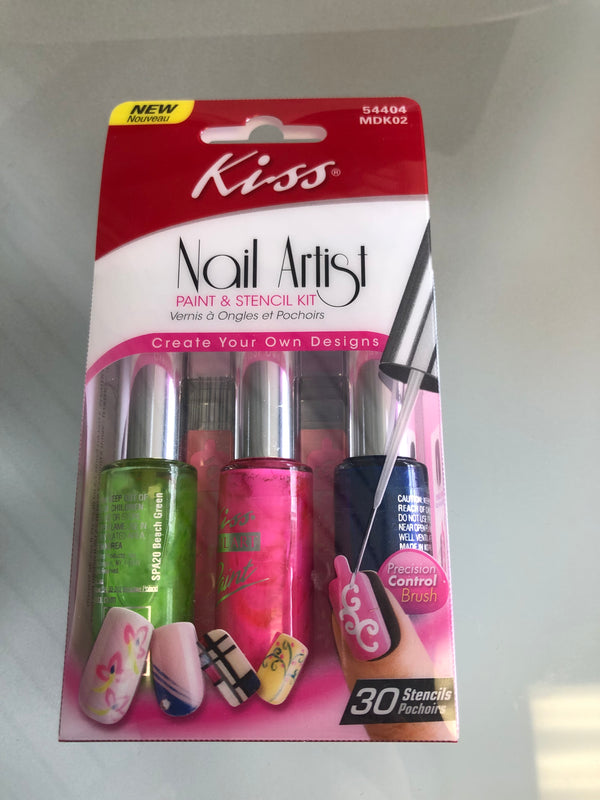 Kiss Nail Artist Paint&Stencil Kit 3st MDK02