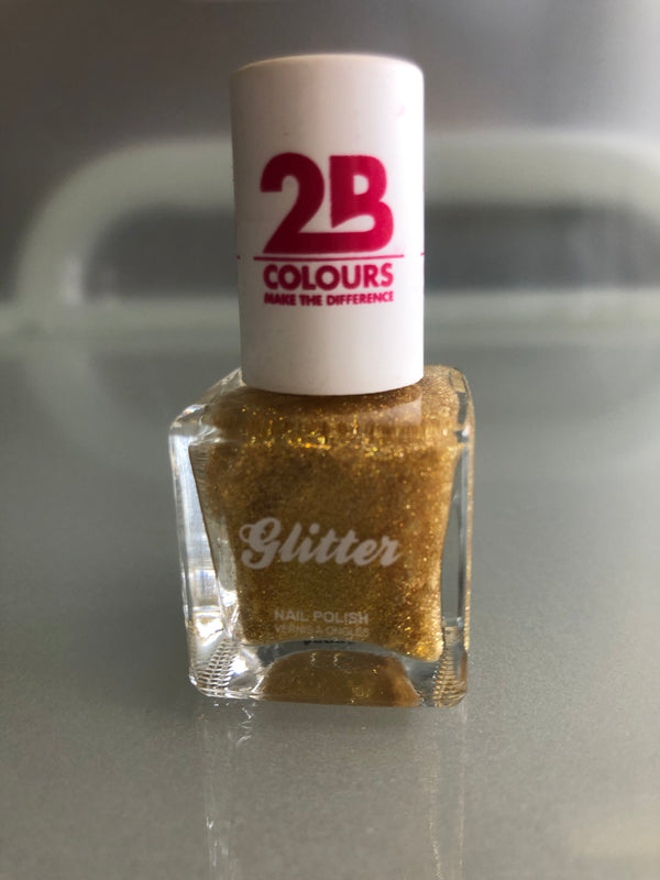 2B  Colours make the difference nail polish Glitter Gold