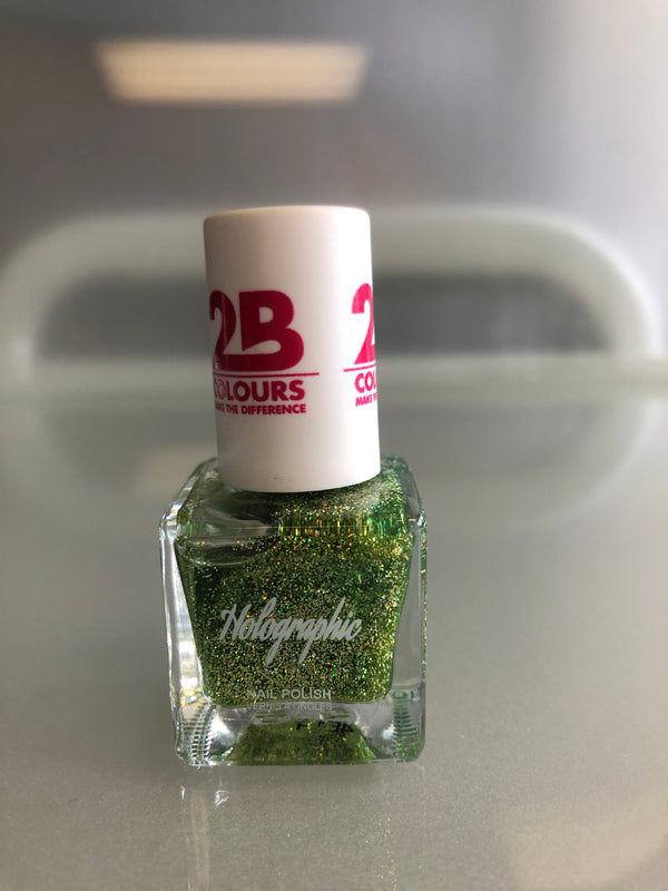 2B  Colours make the difference nail polish Holographic Green