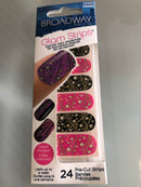 KISS Broadway Glam Strips instant nail makeover 24 strips DBS06