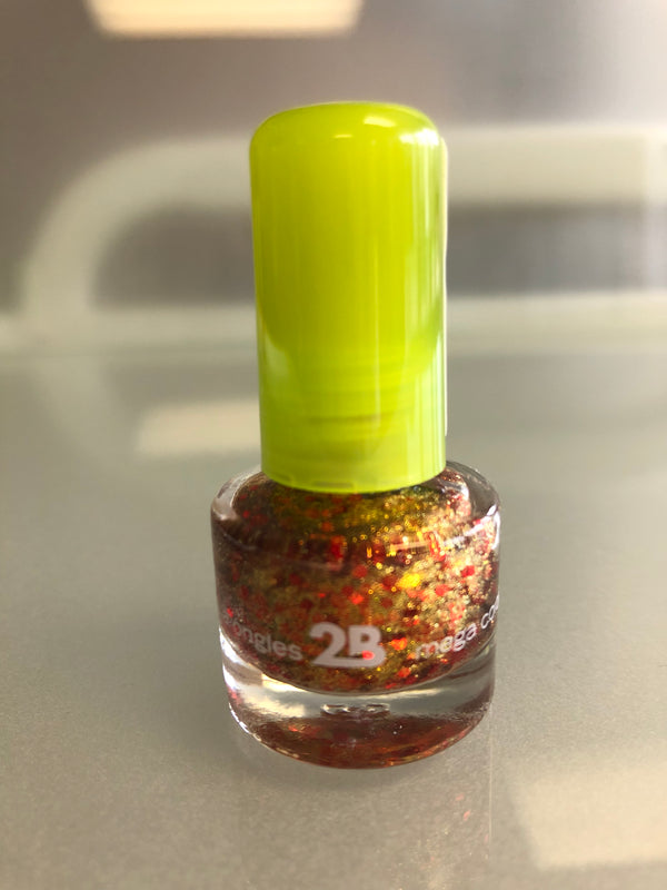 2B Nailpolish mega colours Glitter Red Gold 5,5ml