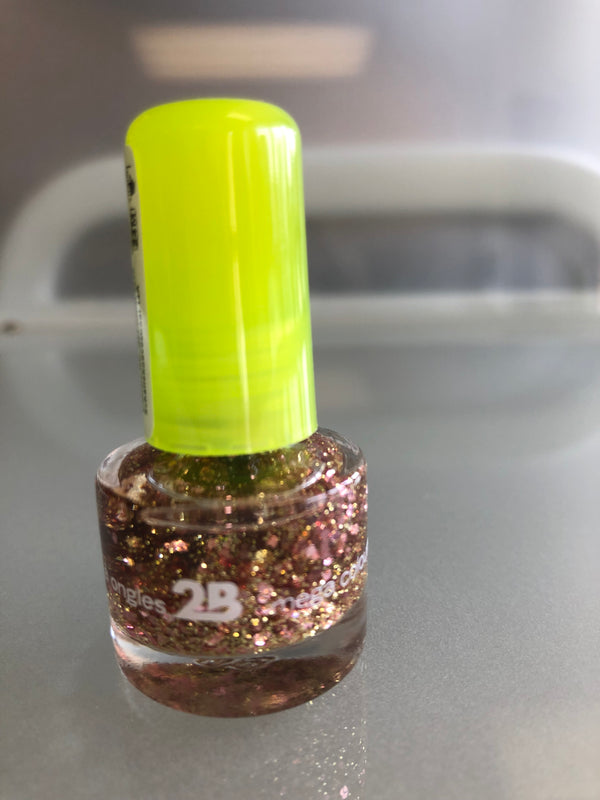 2B Nailpolish mega colours Glitter Pink Gold 5,5ml